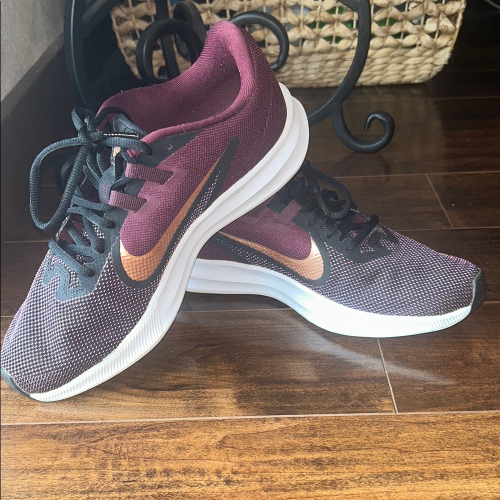 Nike Women's Downshifter Running Shoes - Maroon and Copper